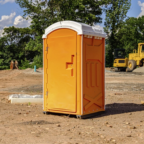 how often are the portable restrooms cleaned and serviced during a rental period in Lakeland Michigan